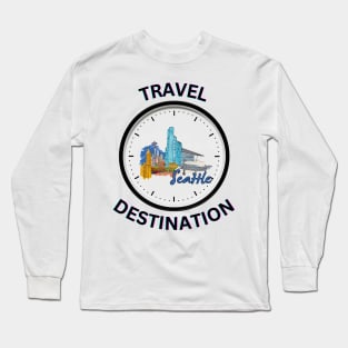 Travel to Seattle Long Sleeve T-Shirt